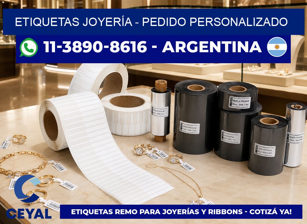 ETIQUETAS JOYERÍA - Pedido personalizado