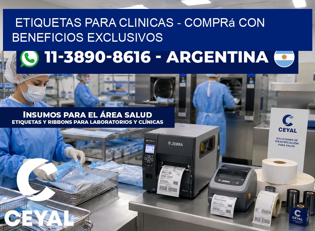 ETIQUETAS PARA CLINICAS - Comprá con beneficios exclusivos