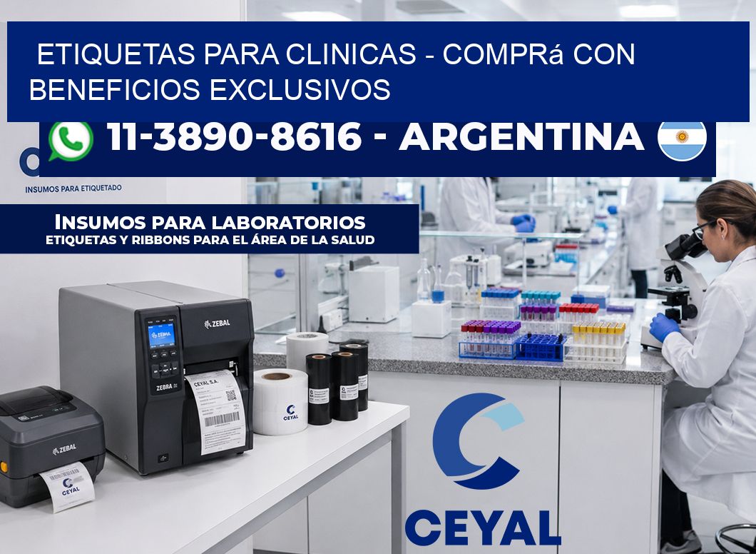 ETIQUETAS PARA CLINICAS - Comprá con beneficios exclusivos