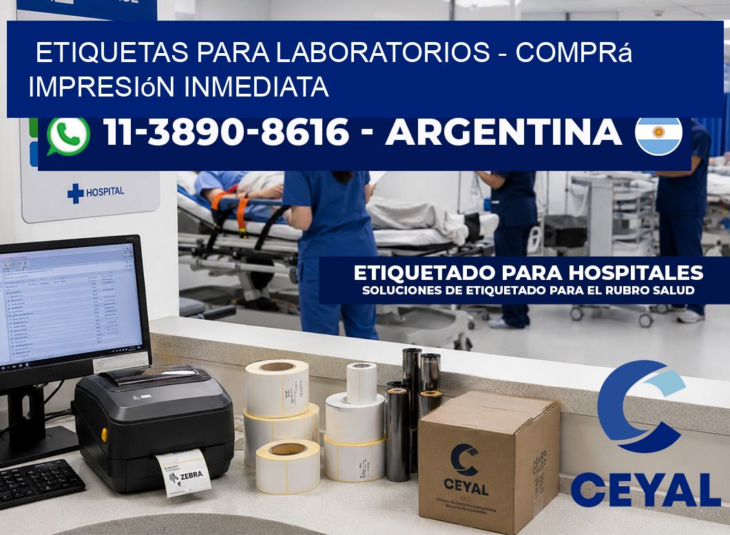 ETIQUETAS PARA LABORATORIOS - Comprá impresión inmediata