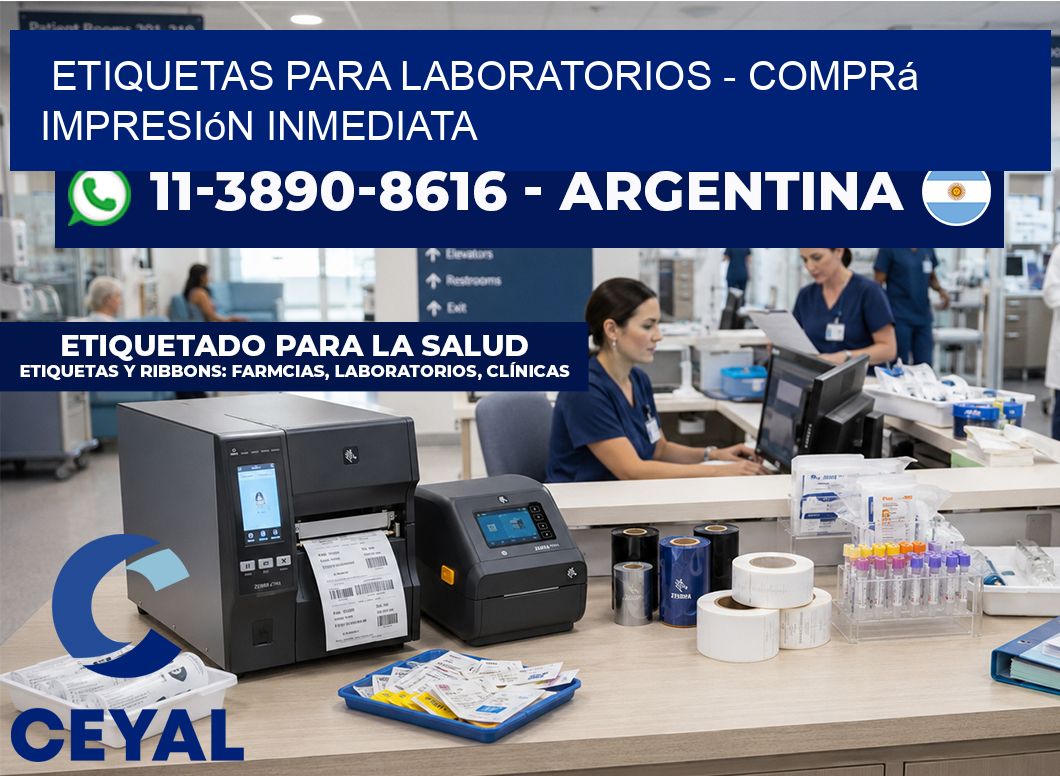 ETIQUETAS PARA LABORATORIOS - Comprá impresión inmediata