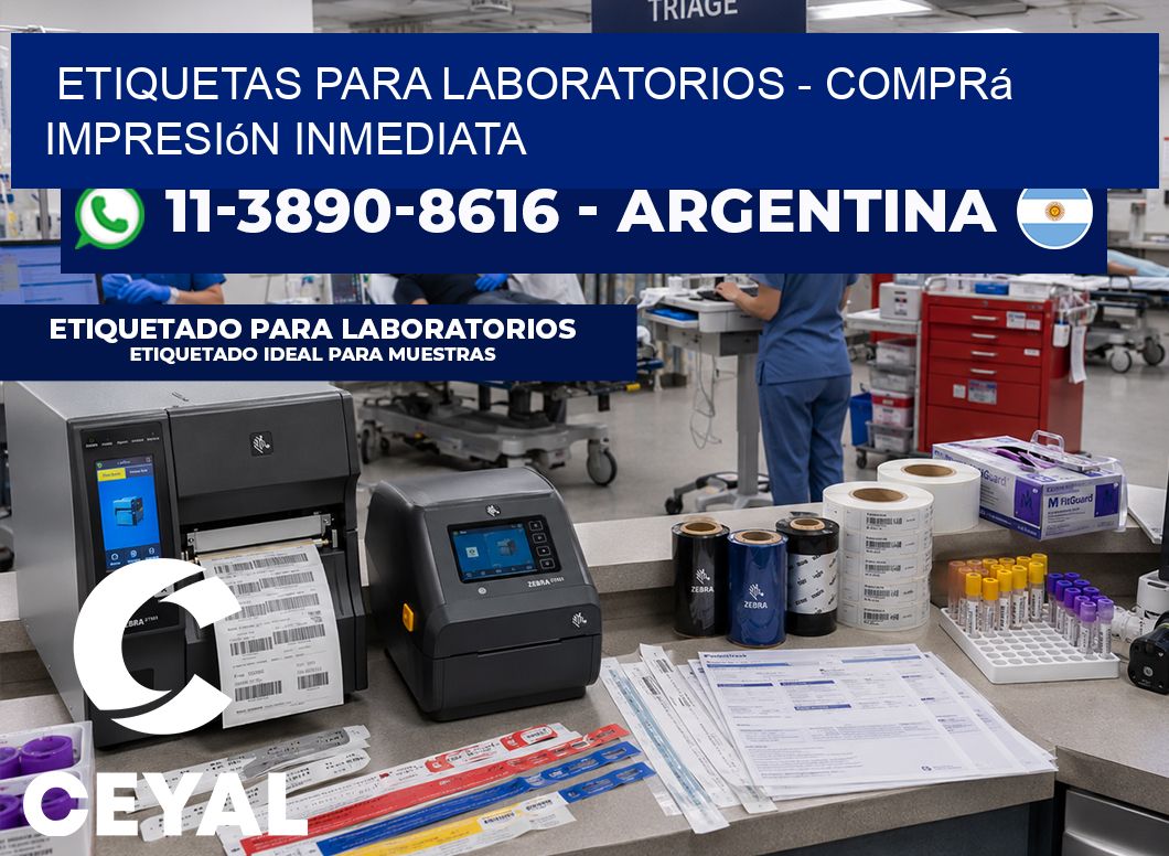 ETIQUETAS PARA LABORATORIOS - Comprá impresión inmediata
