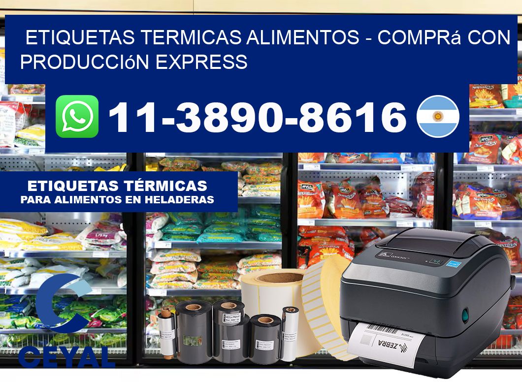 ETIQUETAS TERMICAS ALIMENTOS – Comprá con producción express