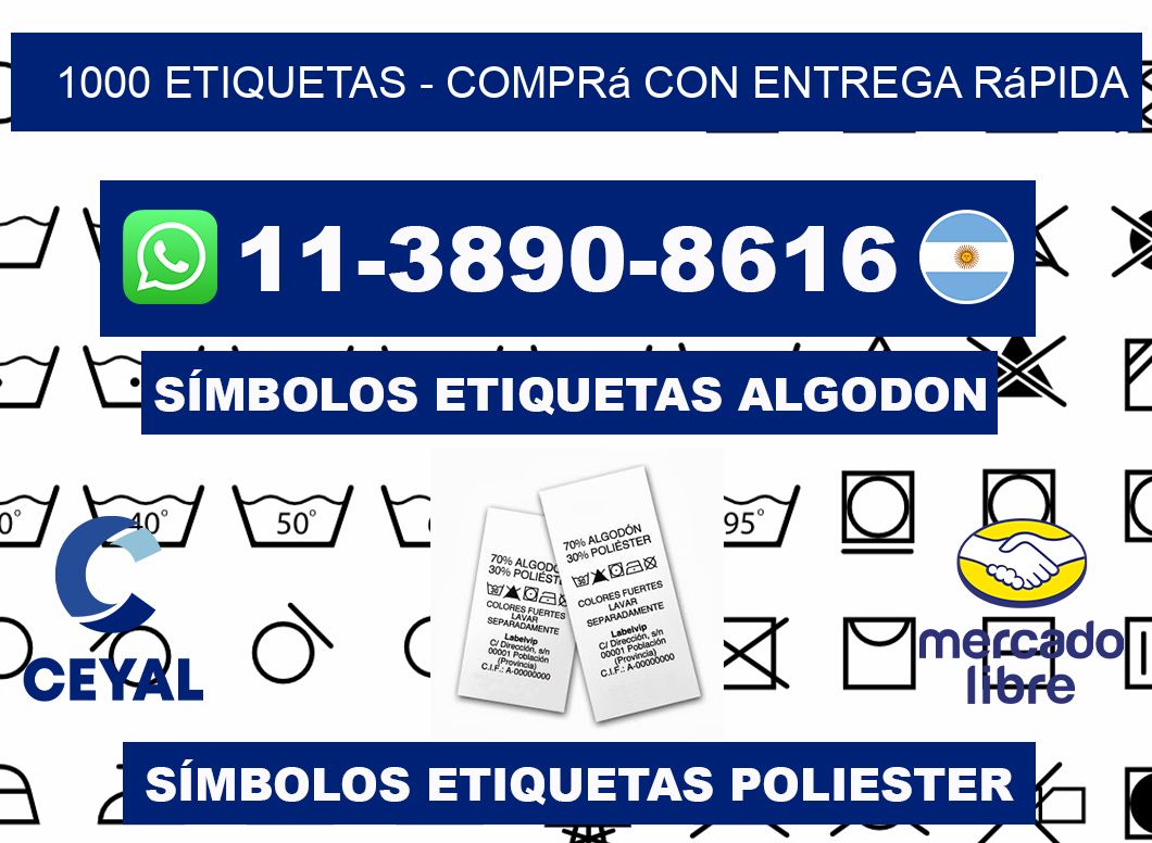 1000 ETIQUETAS - Comprá con entrega rápida