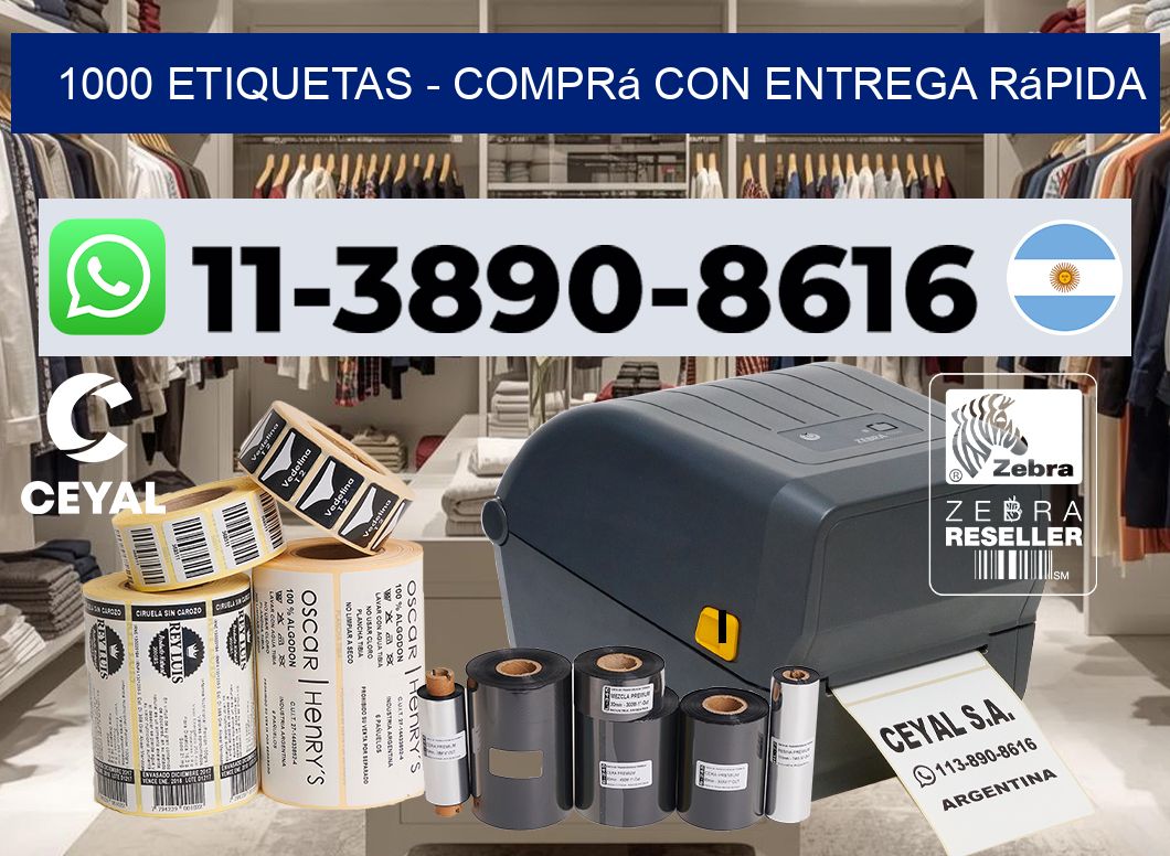 1000 ETIQUETAS - Comprá con entrega rápida