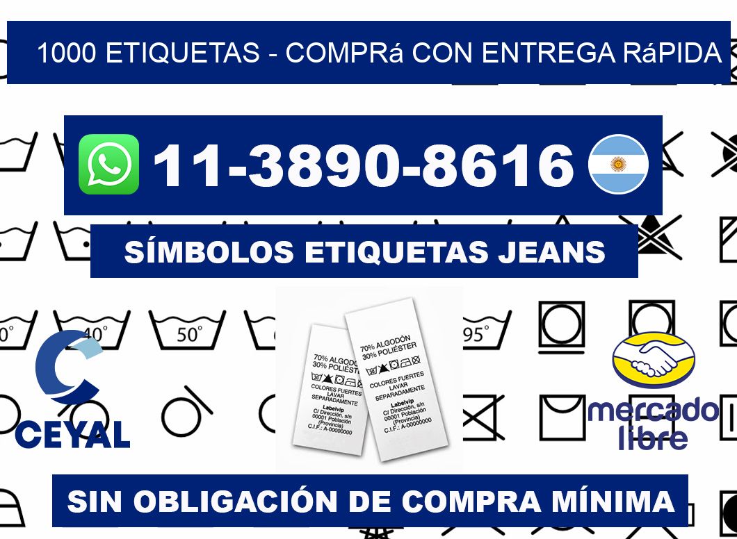 1000 ETIQUETAS - Comprá con entrega rápida
