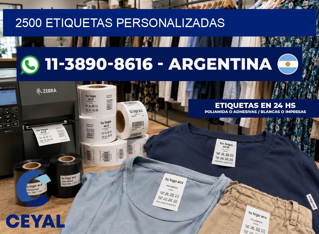 2500 ETIQUETAS PERSONALIZADAS