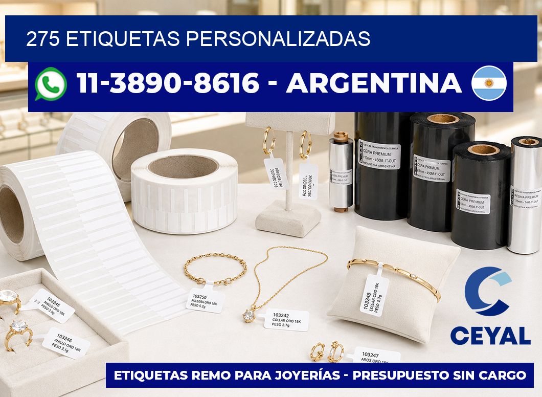 275 ETIQUETAS PERSONALIZADAS
