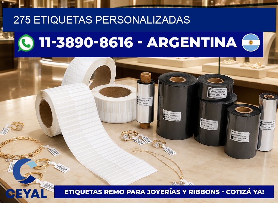 275 ETIQUETAS PERSONALIZADAS