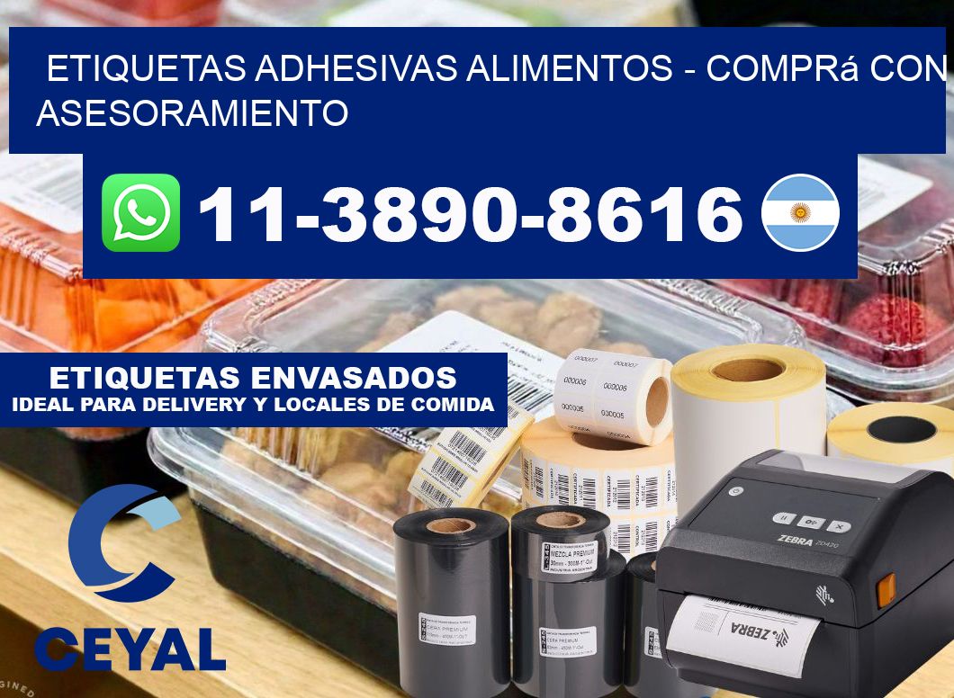 ETIQUETAS ADHESIVAS ALIMENTOS - Comprá con asesoramiento
