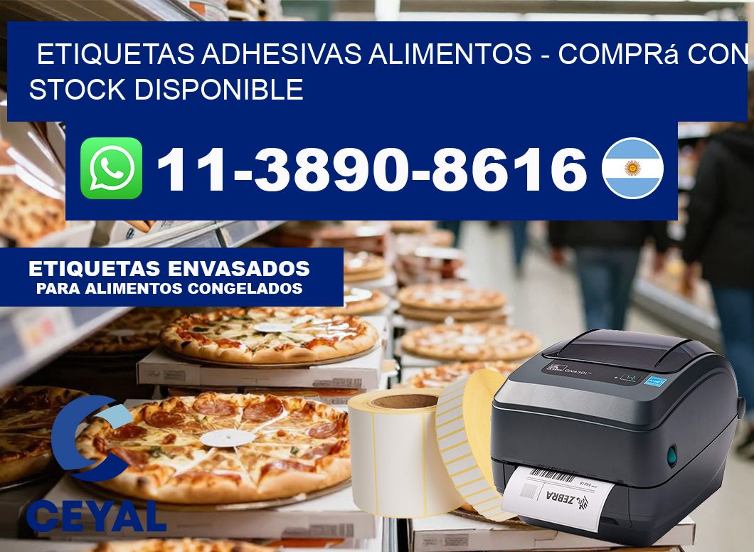 ETIQUETAS ADHESIVAS ALIMENTOS – Comprá con stock disponible