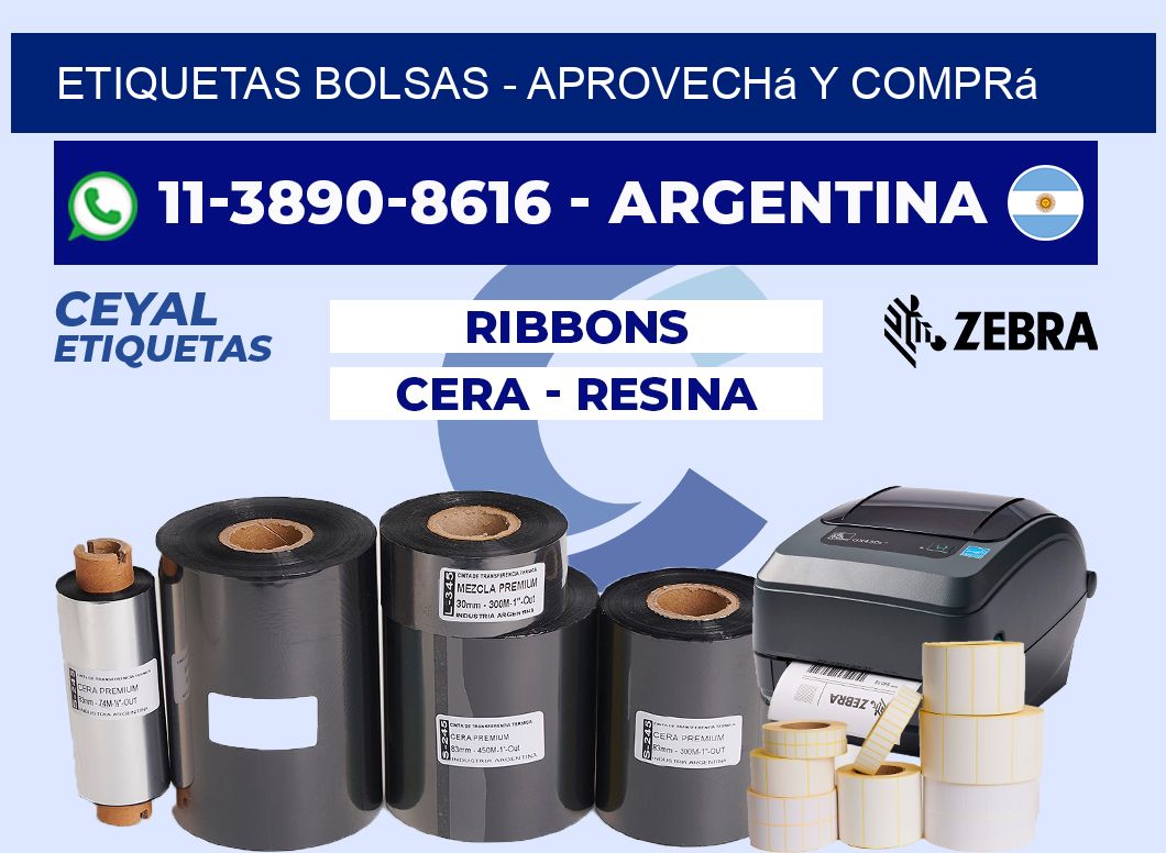 ETIQUETAS BOLSAS - Aprovechá y comprá