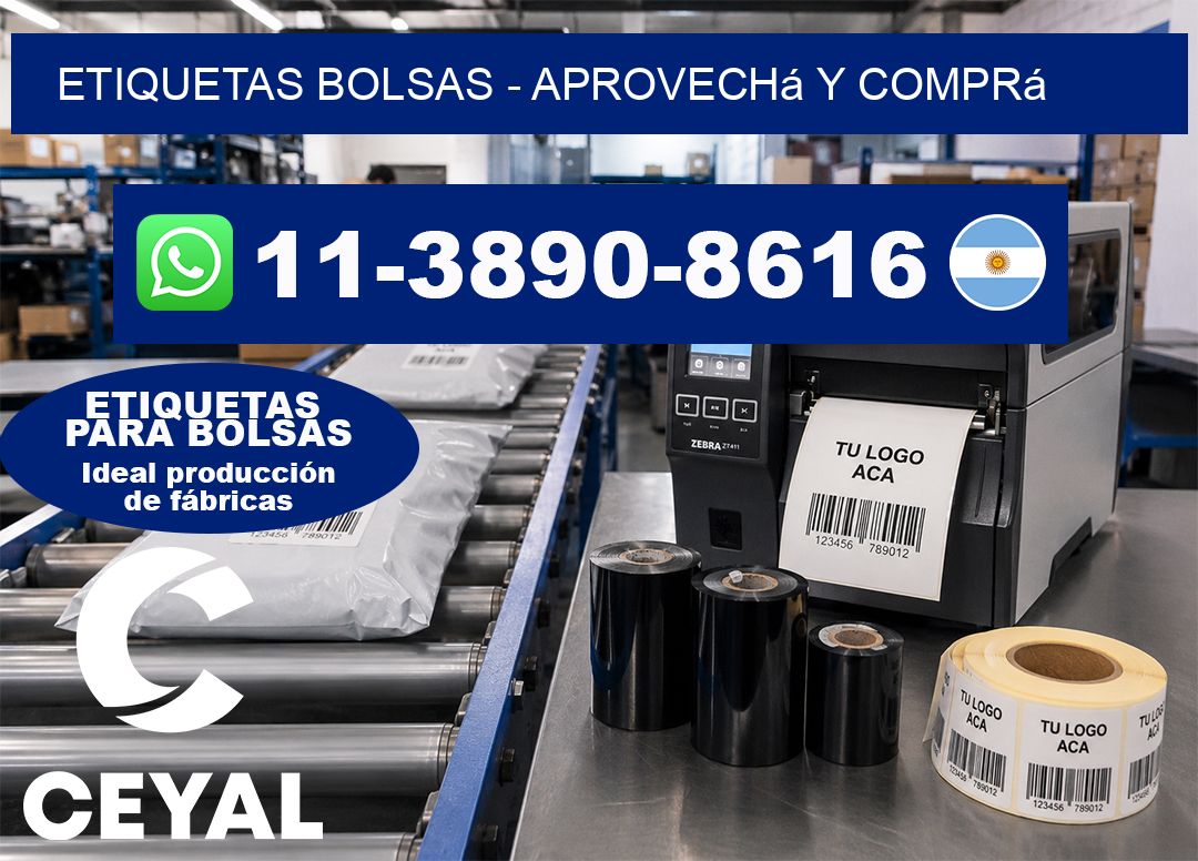 ETIQUETAS BOLSAS – Aprovechá y comprá