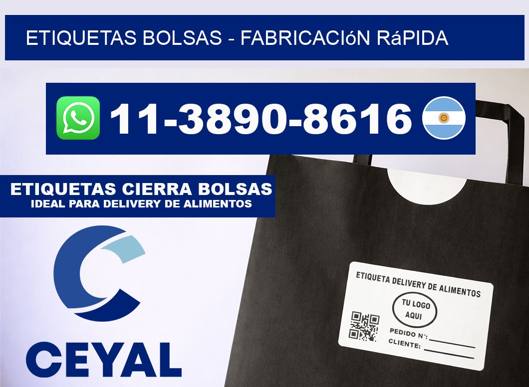 ETIQUETAS BOLSAS - Fabricación rápida