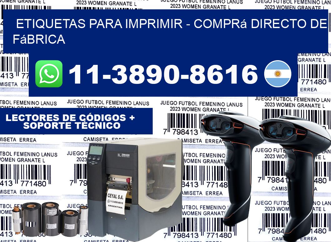 ETIQUETAS PARA IMPRIMIR - Comprá directo de fábrica