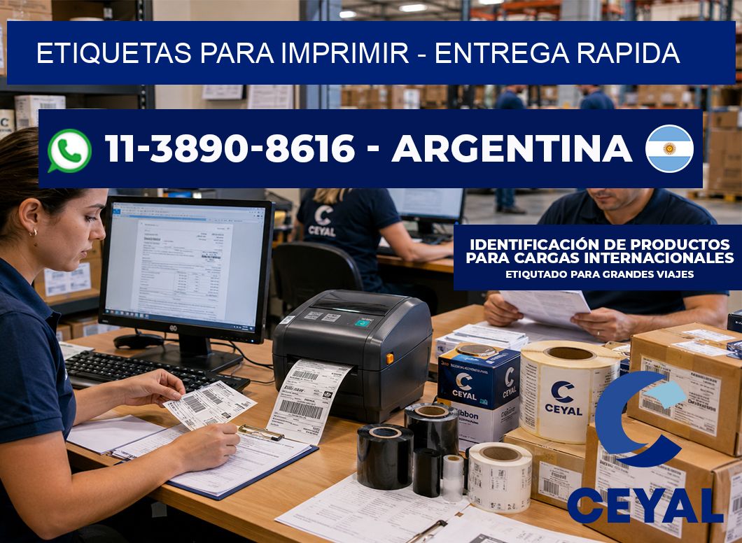 ETIQUETAS PARA IMPRIMIR - entrega rapida
