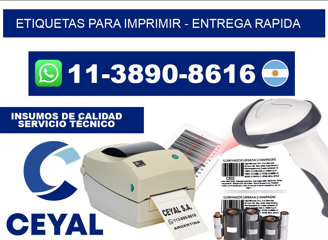 ETIQUETAS PARA IMPRIMIR - entrega rapida