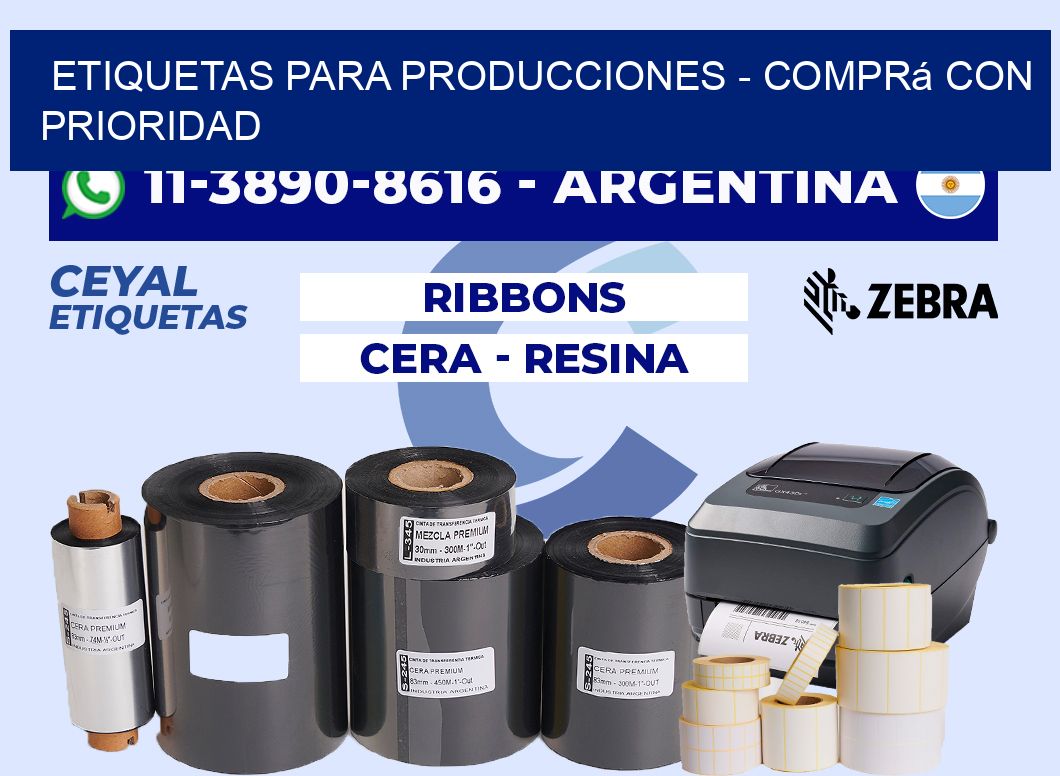 ETIQUETAS PARA PRODUCCIONES - Comprá con prioridad