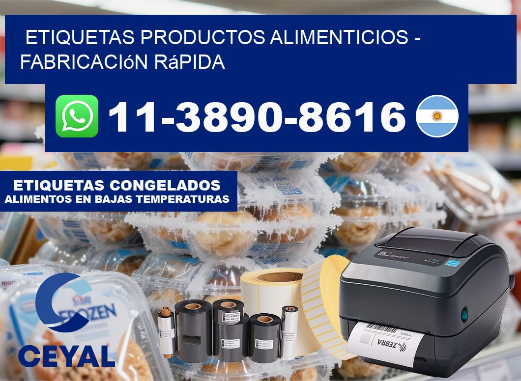 ETIQUETAS PRODUCTOS ALIMENTICIOS – Fabricación rápida