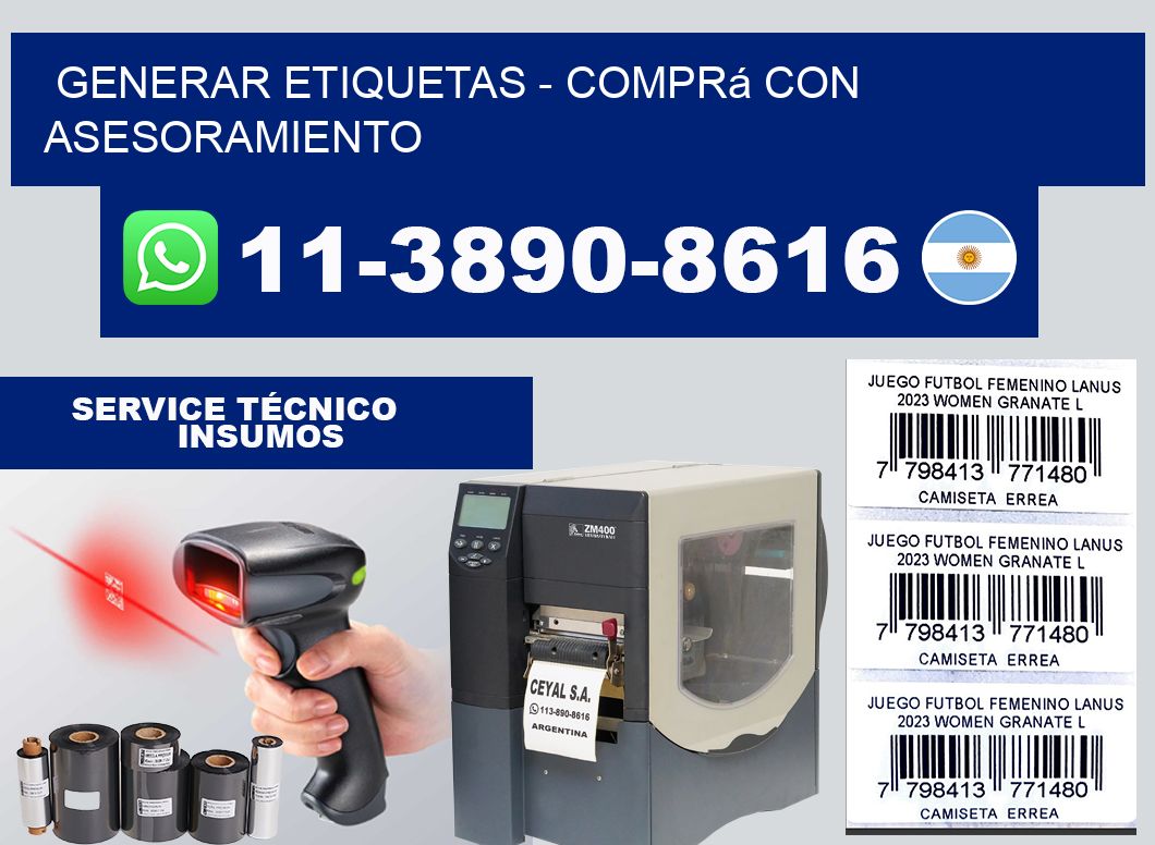 GENERAR ETIQUETAS - Comprá con asesoramiento