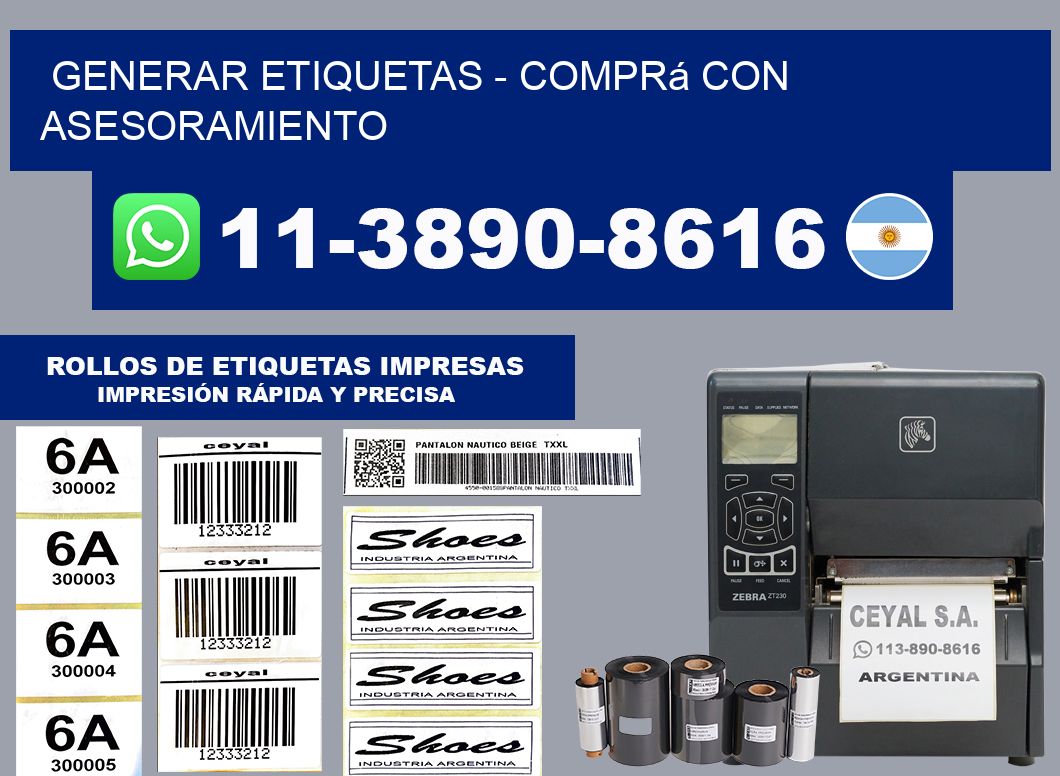 GENERAR ETIQUETAS - Comprá con asesoramiento
