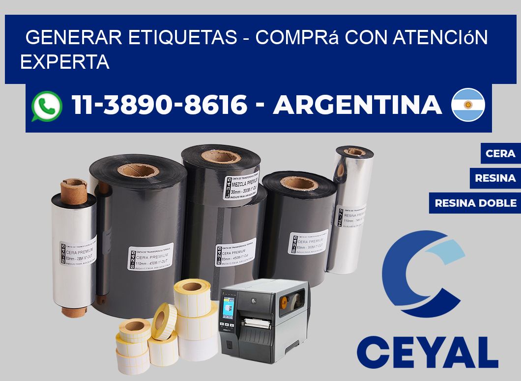 GENERAR ETIQUETAS - Comprá con atención experta