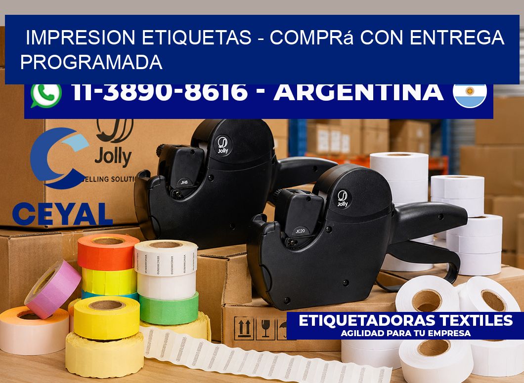 IMPRESION ETIQUETAS - Comprá con entrega programada