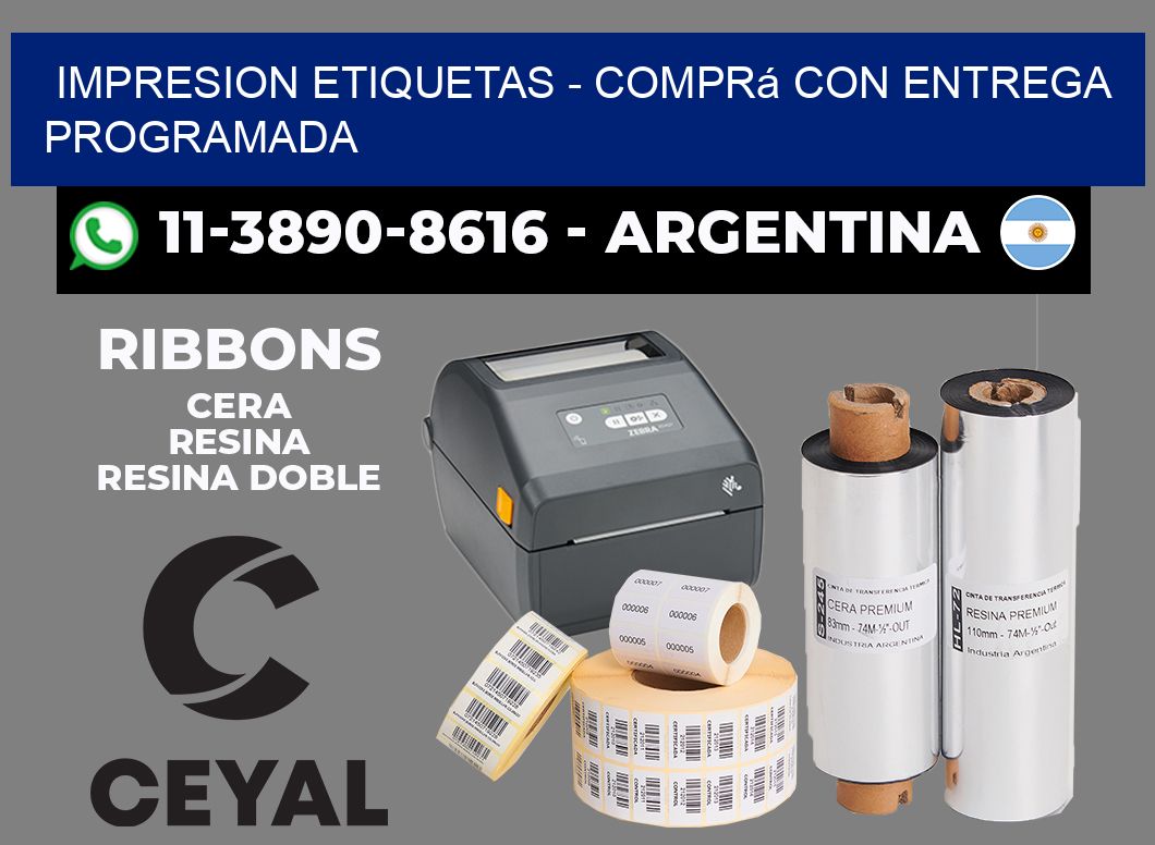 IMPRESION ETIQUETAS - Comprá con entrega programada