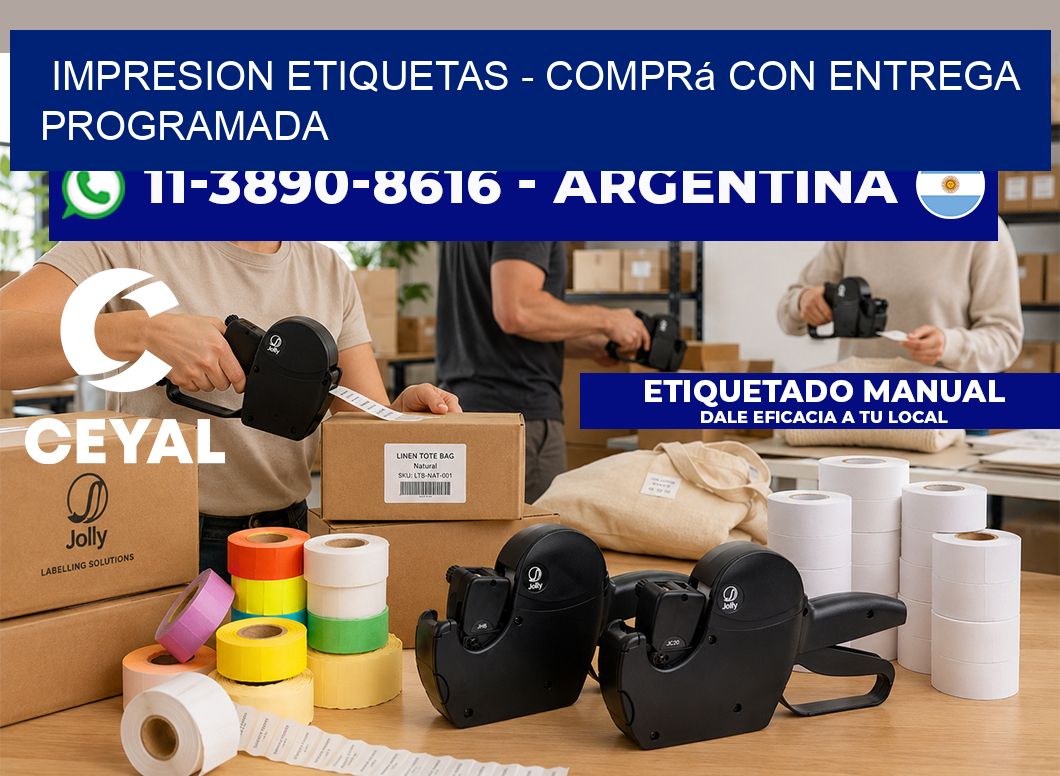 IMPRESION ETIQUETAS – Comprá con entrega programada
