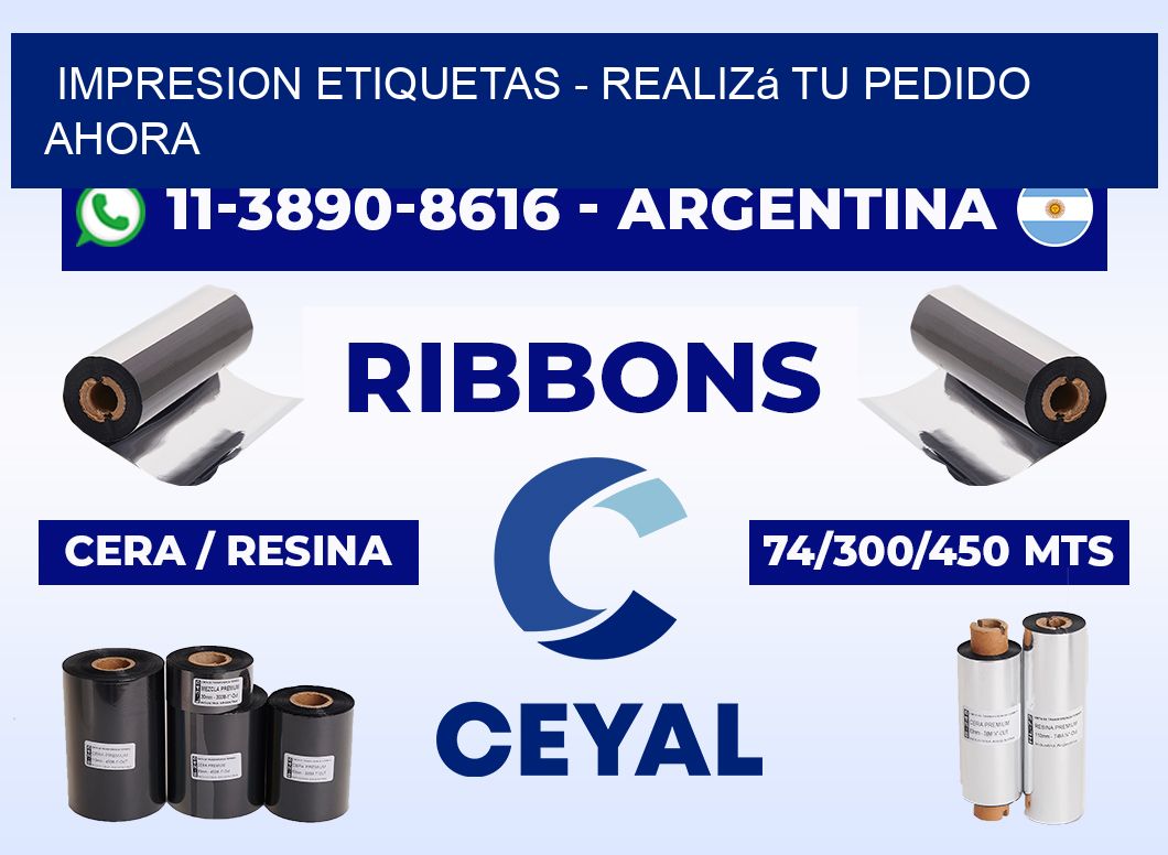 IMPRESION ETIQUETAS - Realizá tu pedido ahora
