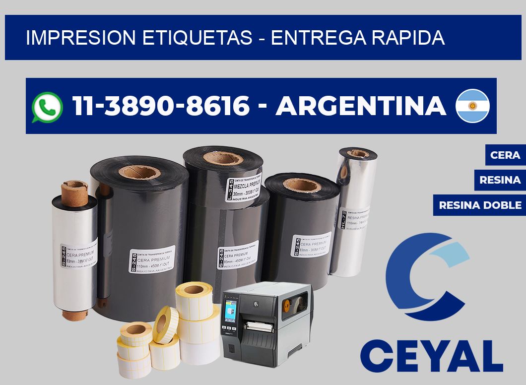 IMPRESION ETIQUETAS - entrega rapida