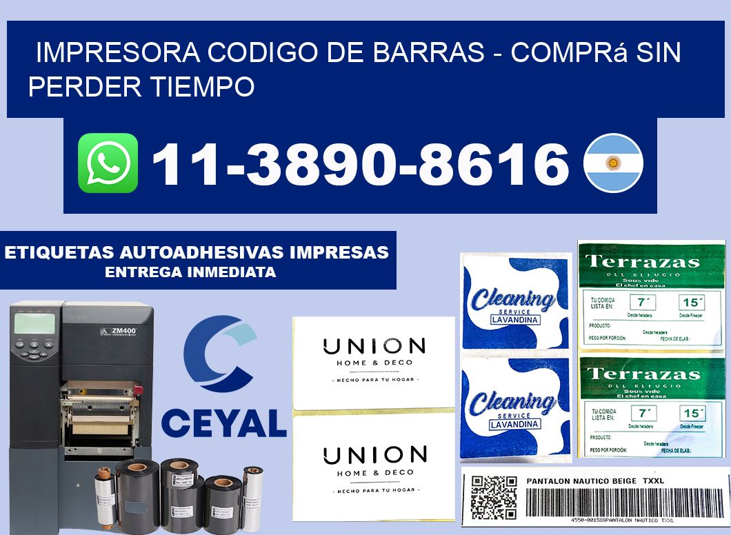 IMPRESORA CODIGO DE BARRAS - Comprá sin perder tiempo
