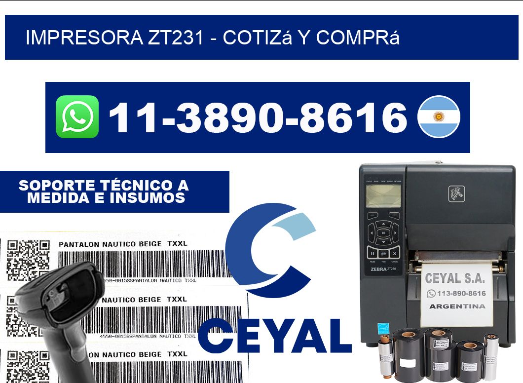 IMPRESORA ZT231 - Cotizá y comprá