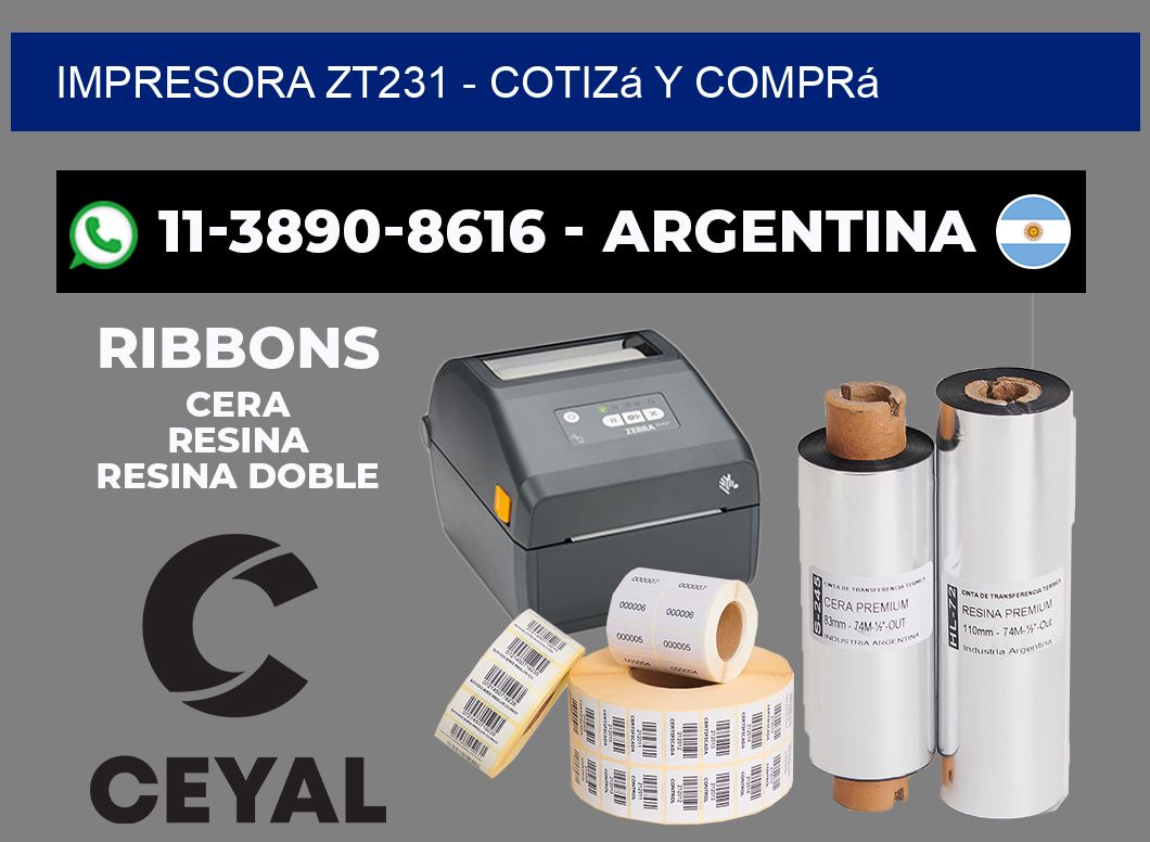 IMPRESORA ZT231 - Cotizá y comprá