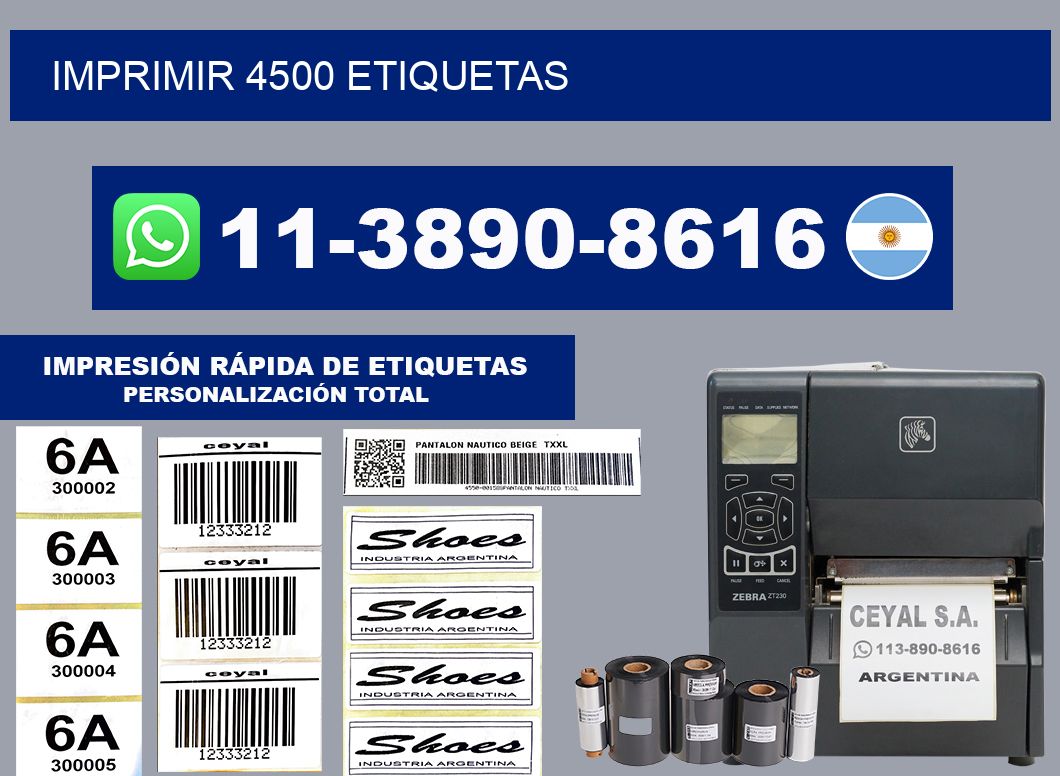 IMPRIMIR 4500 ETIQUETAS