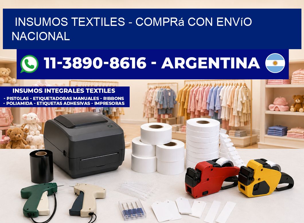 INSUMOS TEXTILES - Comprá con envío nacional