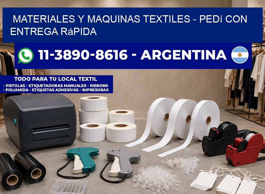MATERIALES Y MAQUINAS TEXTILES - Pedí con entrega rápida