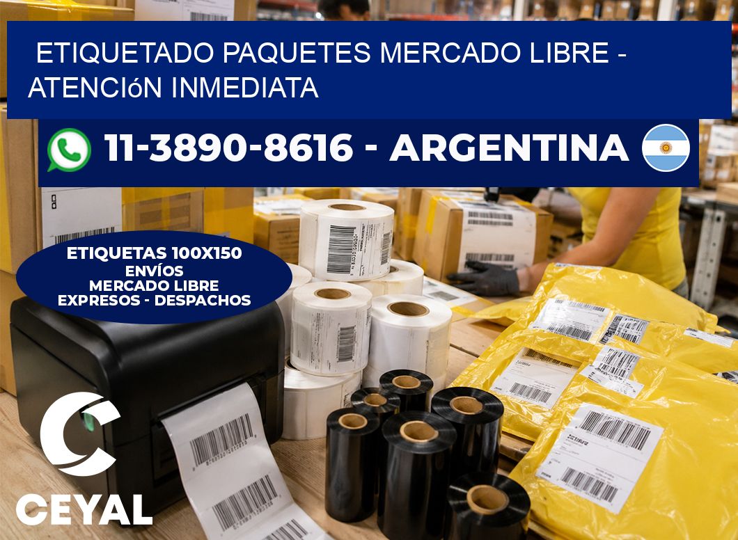 etiquetado paquetes mercado libre - Atención inmediata