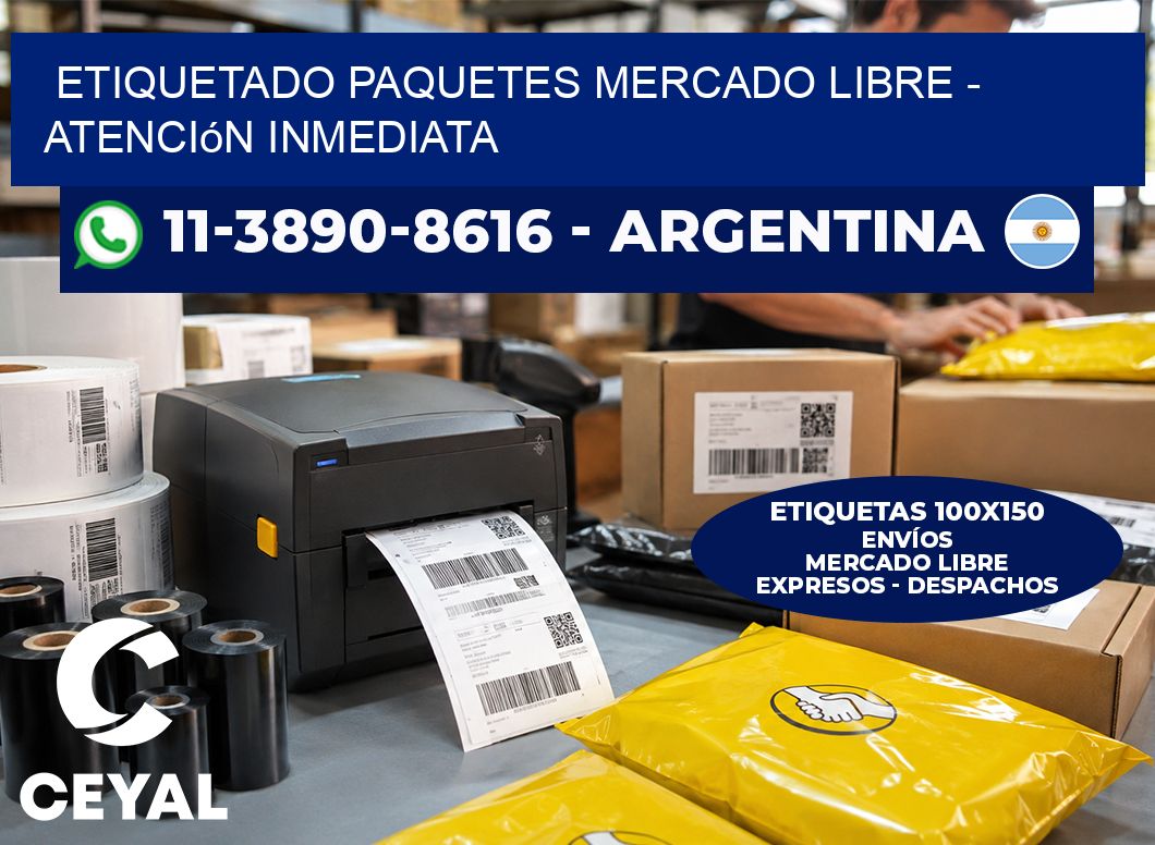 etiquetado paquetes mercado libre - Atención inmediata