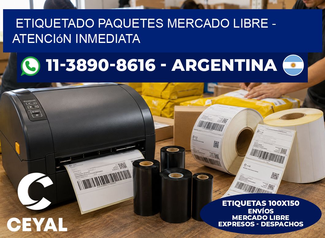 etiquetado paquetes mercado libre - Atención inmediata