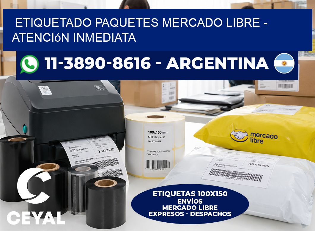 etiquetado paquetes mercado libre - Atención inmediata