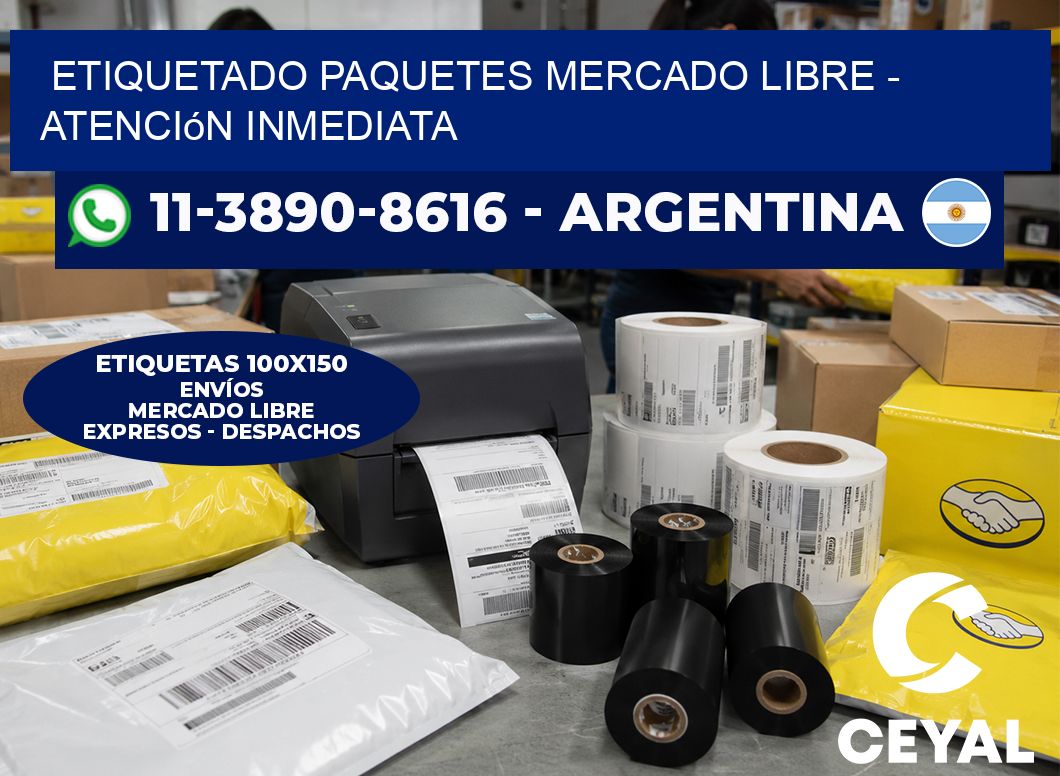 etiquetado paquetes mercado libre – Atención inmediata