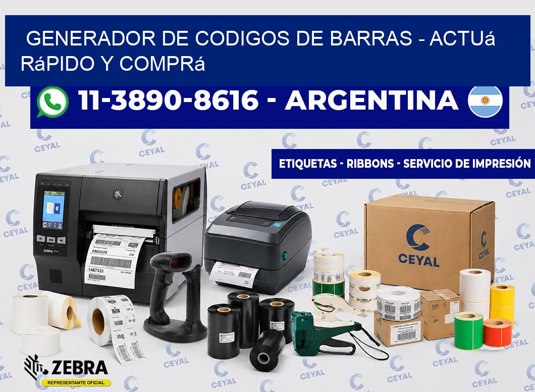 generador de codigos de barras - Actuá rápido y comprá