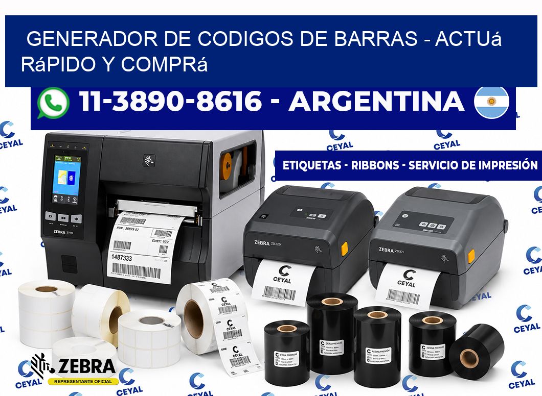 generador de codigos de barras - Actuá rápido y comprá