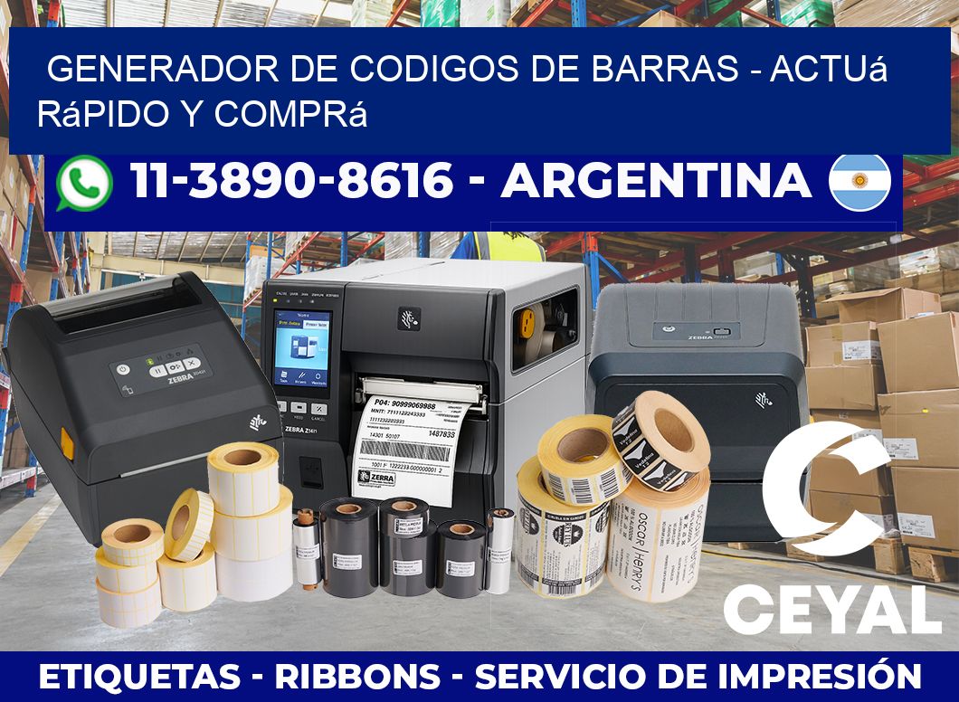 generador de codigos de barras – Actuá rápido y comprá