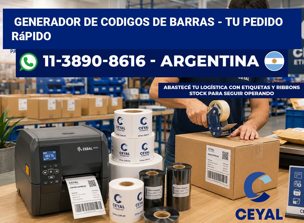 generador de codigos de barras – Tu pedido rápido