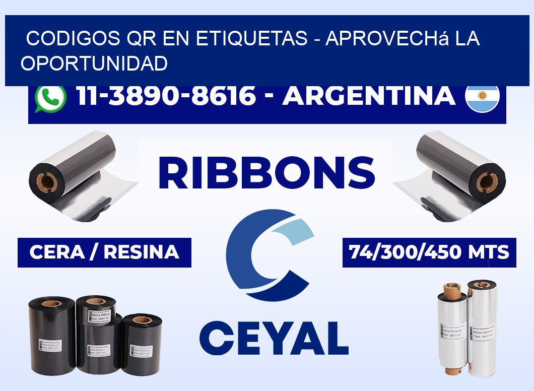 CODIGOS QR EN ETIQUETAS - Aprovechá la oportunidad