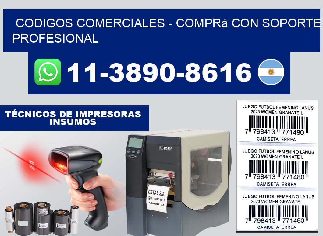Codigos comerciales - Comprá con soporte profesional