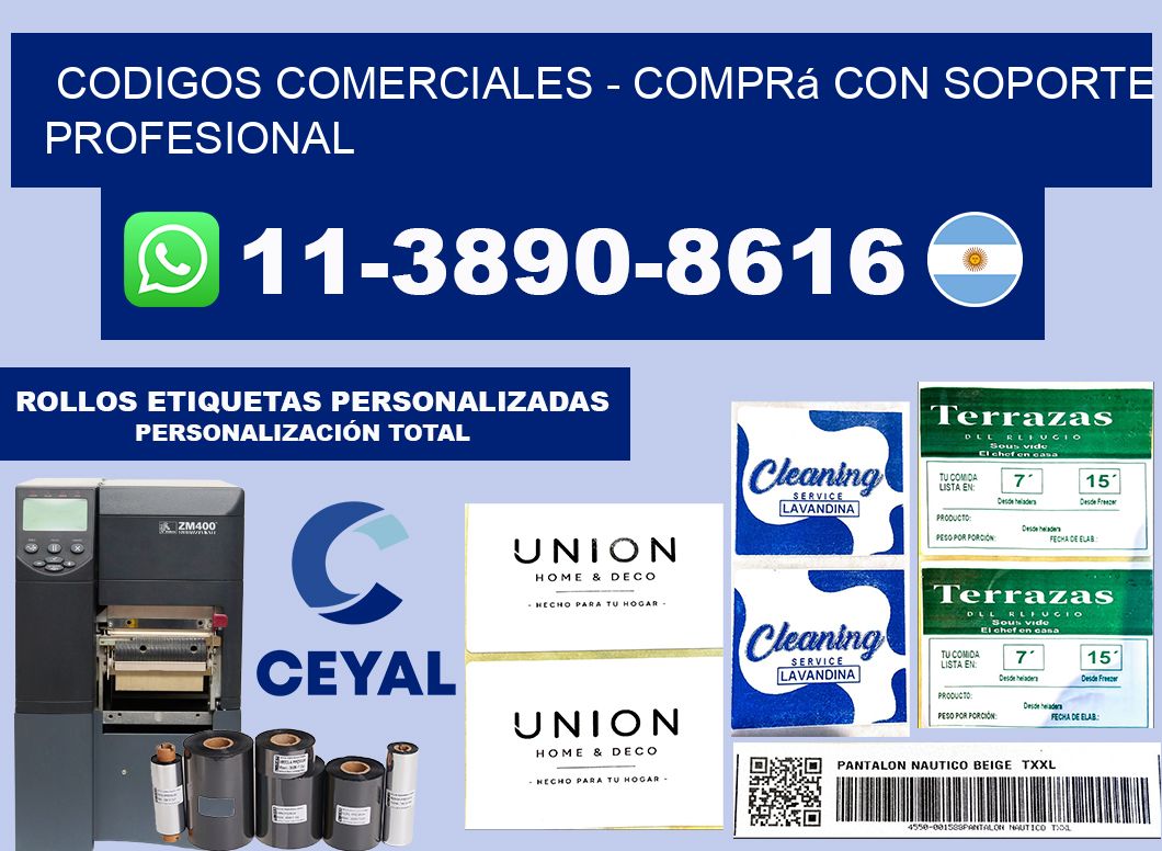Codigos comerciales - Comprá con soporte profesional
