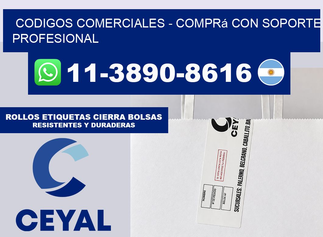 Codigos comerciales - Comprá con soporte profesional